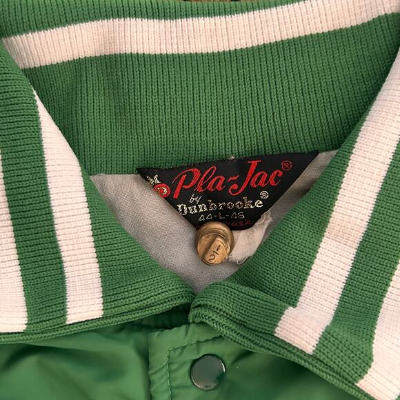 Vintage Horse Racing Windbreaker jacket Mel Stute Stables Green Size Large - Picture 2 of 9